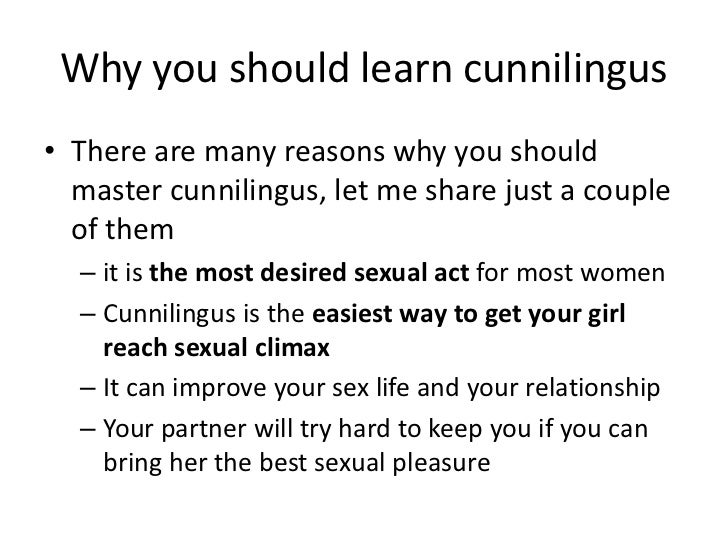 How to cunningulus